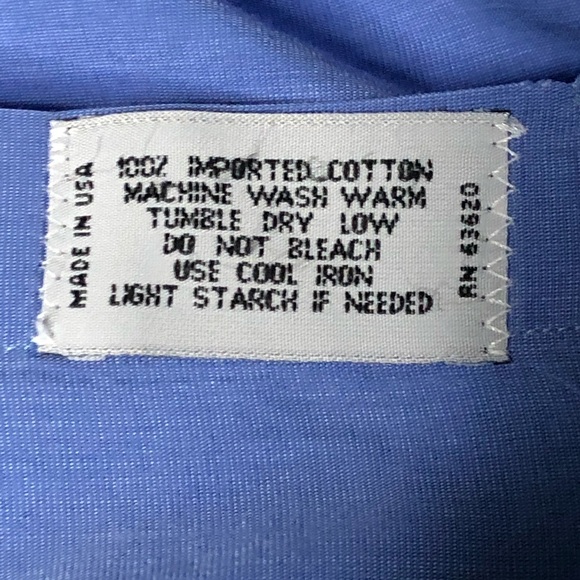 Burberry Blue Men Sz 17.5 33 XL Button Down Shirt - Picture 5 of 5